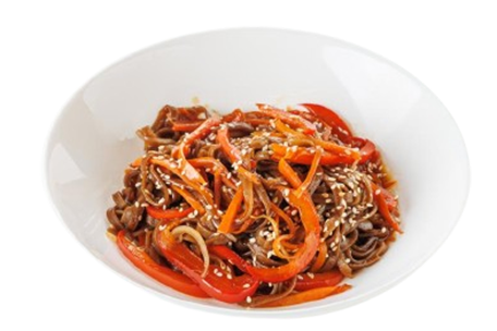 Гречневая лапша с овощами